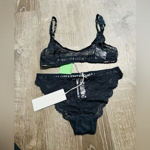 STELLA MCCARTNEY**Navy Lace Bralette + Underwear SET**$229